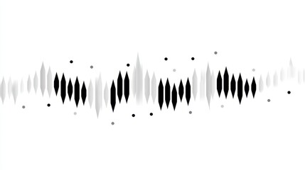 Abstract sound wave illustration in monochrome tones.