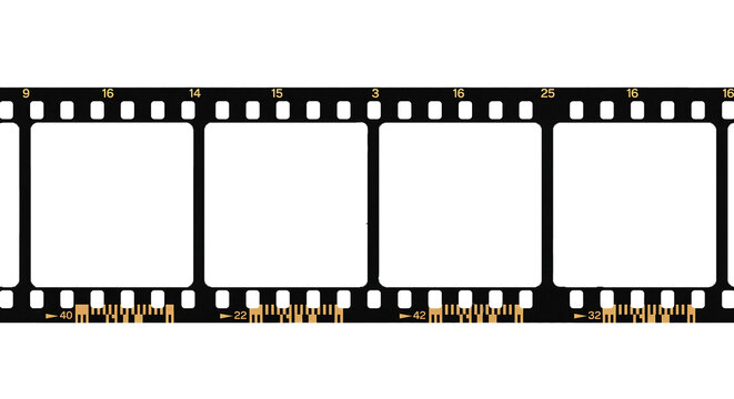 A blank film strip with a vintage border is a classic illustration of 35mm photography - Powered by Adobe