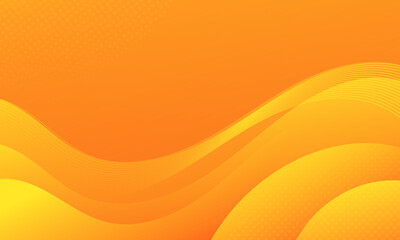 Abstract background with flowing amber orange waves.