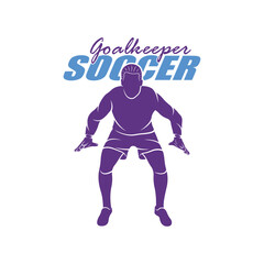 Goalkeeper logo design vector. Silhouette Goalkeeper Template Illustration