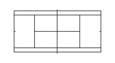 Tennis Court Diagram Illustration