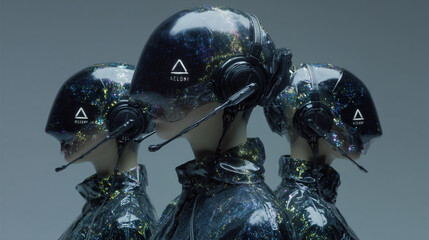 Helmet Robot Technology Futuristic Artificial Intelligence Innovation Cybernetic Science Design Monochrome Machine Virtual Reality Digital Interface 