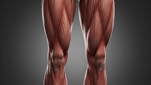 Detailed human muscle anatomy illustration