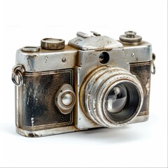 Old rusty camera, front view (1)