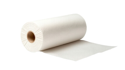 Fototapeta premium single roll paper towels on white background