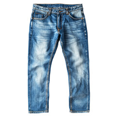 Classic Blue Jeans: A detailed shot of classic blue jeans, showcasing the texture and design. The timeless style.
