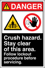 16 Safety Sign Warning Danger...