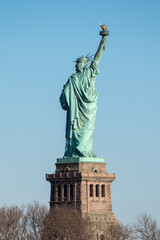 Statue of Liberty Monument Against Clear Blue Sky New York