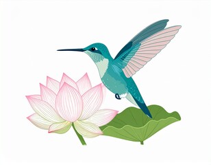 Obraz premium hummingbird on flower