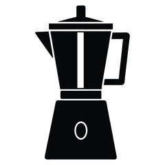 Black blender icon kitchen appliance silhouette