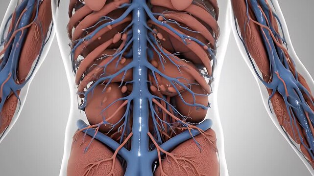 Digital human digestive system anatomy