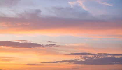 Fototapeta premium Pastel Sunset Sky Cloudscape.