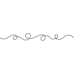 Naklejka premium Minimalist wavy dotted line vector design for decoration, abstract divider, background, seamless pattern, and modern creative graphic projects.