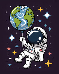 Naklejka premium astronaut in space