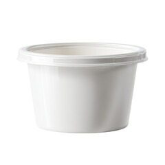 Food Container: A clean, modern, and sleek plastic food container, ideal for packaging food. The design emphasizes both form and function.