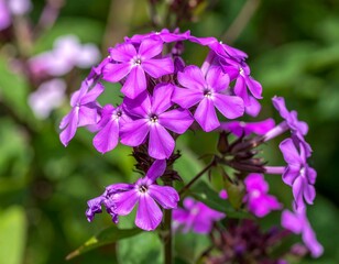 Obraz premium Cluster of vibrant purple flowers