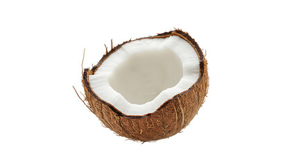 coconut on white background