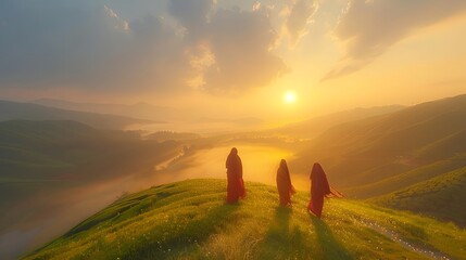 Women in vibrant saris carefully picking tea leaves
