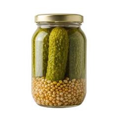 Delicious Homemade Pickled Cucumbers in a Glass Jar Preserved for Fresh Eating