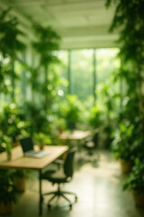 Obraz premium Concept environment and design blend to cultivate a serene green office space infused with nature enhancing creativity and productivity
