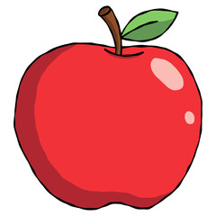 apple cartoon design for coloring ,worksheet ,logo ,sticker ,cover ,print