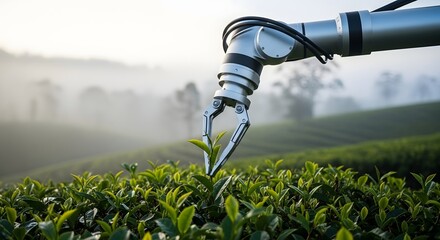 Futuristic AgriTech: A Robotic Arm Harvesting Tea Leaves with Precision on a Plantation
