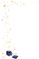 gift box with stars frame