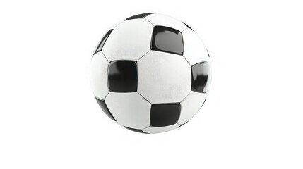 Fototapeta premium Soccer ball, black and white, classic design on transparent background