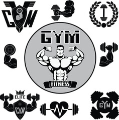 Gym and Fitness Logo Vector Collection for Branding and Sports Design