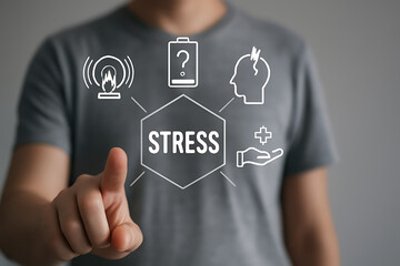 STRESS. Stress Management and Mental Health Business Concept.new STRESS.