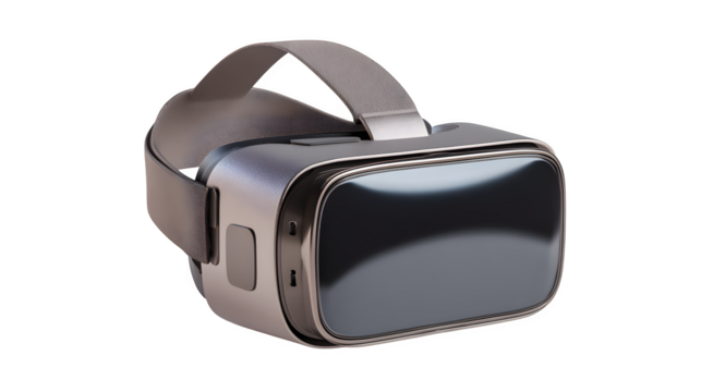 Modern VR headset, immersive experience technology, virtual reality gaming and entertainment