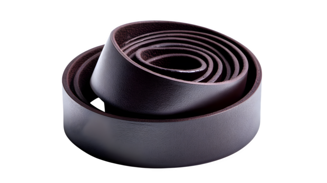 Elegant rolled leather with rich texture ready for design projects, fashion, or luxury branding