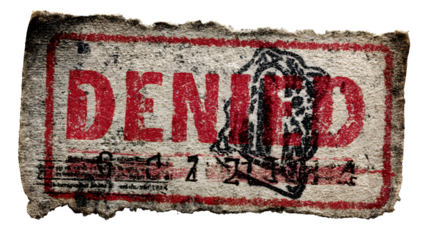 Vintage Denied Stamp with Aged Texture - Perfect for Historical, Legal, or Rejected Concepts
