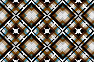 Ethnic seamless patterns with simple shapes. Tribal and ethnic fabrics. African, American, Mexican, Indian styles. Simple geometric pattern elements are best used in design, textile printing.