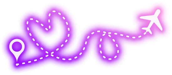 Neon Purple Airplane Arrow