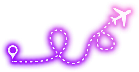 Neon Purple Airplane Arrow