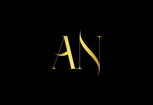 AN, NA,A,N, Monogram Logo with Abstract Letter Design.