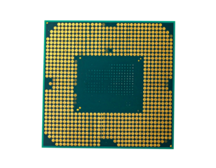 computer chip on white background