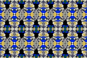 Ethnic seamless patterns with simple shapes. Tribal and ethnic fabrics. African, American, Mexican, Indian styles. Simple geometric pattern elements are best used in design, textile printing.