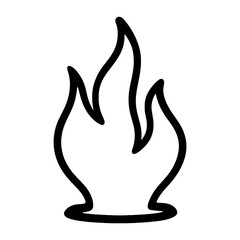 Obraz premium Minimalist flame icon illustration vector
