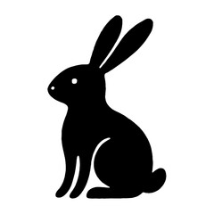 Obraz premium Silhouette rabbit animal illustration vector