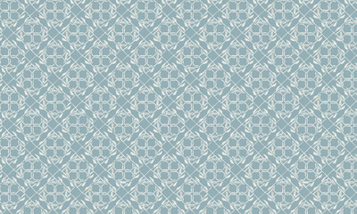 	Seamless Abstract Ornate Geometric Pattern on a Blue-Grey Background