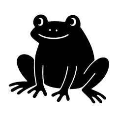 Obraz premium Silhouette frog illustration design vector