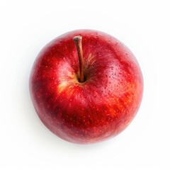 Red apple, whole, top view