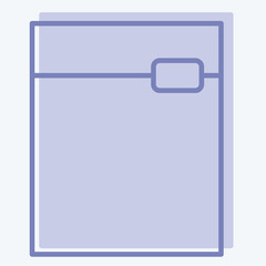 Icon Zip Bag. related to Plastic Product symbol. two tone style. design editable