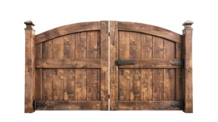Wooden Gate isolate on transparency background