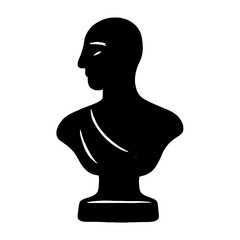Classical silhouette art sculpture vector