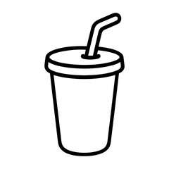 Minimalist drink cup illustration vector