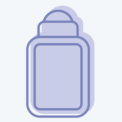 Icon Baby Care Bottle. related to Plastic Product symbol. two tone style. design editable