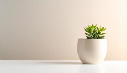 小さな手作り陶器ボウルが、パステルピンクからピーチに変化するマットグラデーション背景に配置されています。